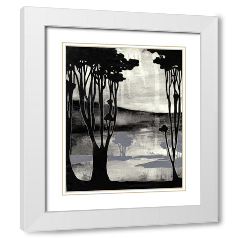 Nouveau Landscape II White Modern Wood Framed Art Print with Double Matting by Goldberger, Jennifer