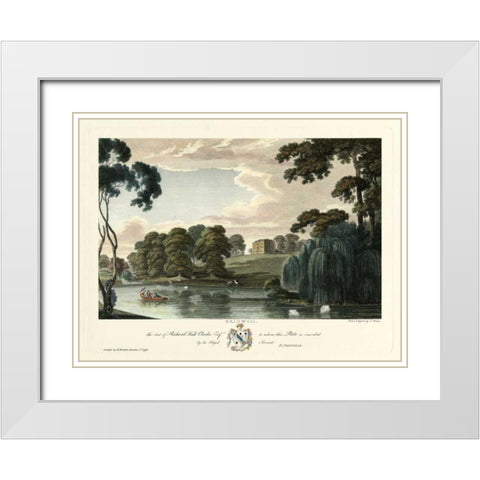 Birdwell Estate White Modern Wood Framed Art Print with Double Matting by Polwhele, Richard