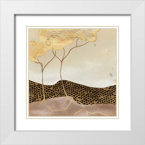 Halcyon I White Modern Wood Framed Art Print with Double Matting by Vess, June Erica
