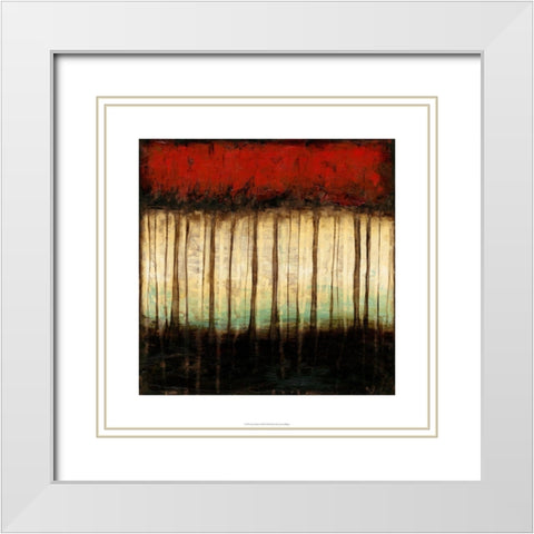 Autumnal Abstract II White Modern Wood Framed Art Print with Double Matting by Goldberger, Jennifer