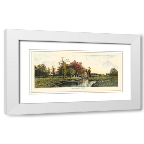 The Meadow Brook White Modern Wood Framed Art Print with Double Matting by Eaton, C. Harry