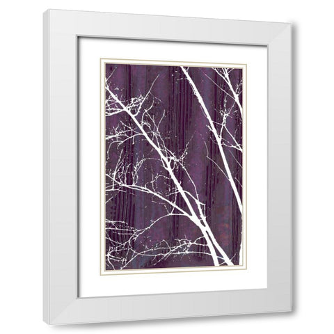 Aurora Silhouette III White Modern Wood Framed Art Print with Double Matting by Ludwig, Alicia