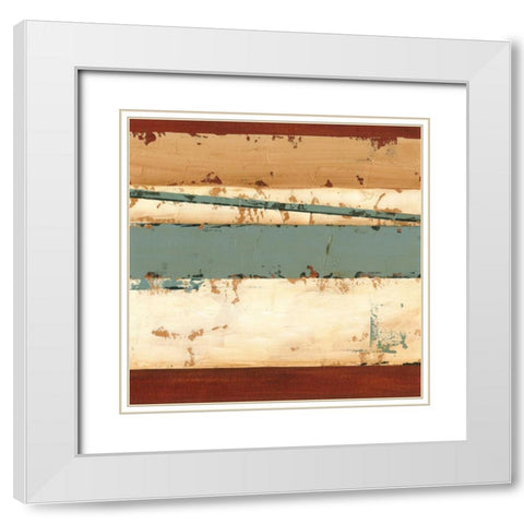 Linear Abstraction III White Modern Wood Framed Art Print with Double Matting by Harper, Ethan
