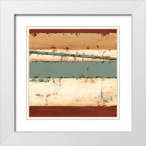 Linear Abstraction III White Modern Wood Framed Art Print with Double Matting by Harper, Ethan