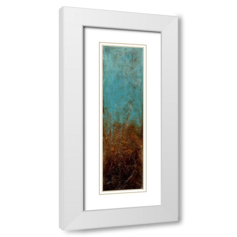 Oxidized Copper III White Modern Wood Framed Art Print with Double Matting by Goldberger, Jennifer