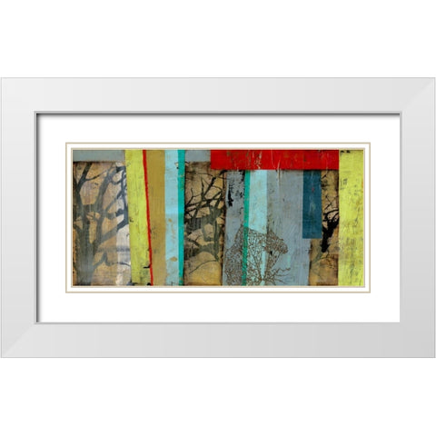 Woven Landscape I White Modern Wood Framed Art Print with Double Matting by Goldberger, Jennifer