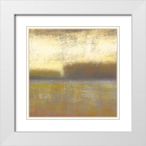 Citron Lake I White Modern Wood Framed Art Print with Double Matting by Wyatt Jr., Norman
