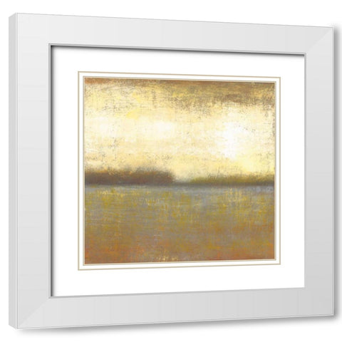 Citron Lake II White Modern Wood Framed Art Print with Double Matting by Wyatt Jr., Norman