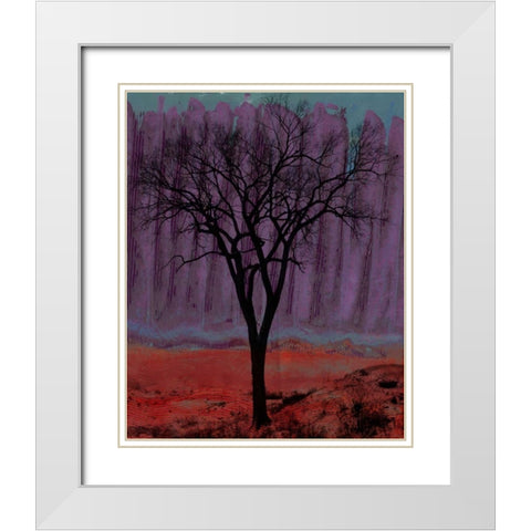 Aurora I White Modern Wood Framed Art Print with Double Matting by Ludwig, Alicia