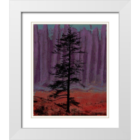 Aurora II White Modern Wood Framed Art Print with Double Matting by Ludwig, Alicia