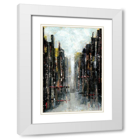 Gotham I White Modern Wood Framed Art Print with Double Matting by Fagalde, Jarman