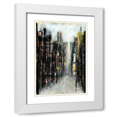 Gotham II White Modern Wood Framed Art Print with Double Matting by Fagalde, Jarman