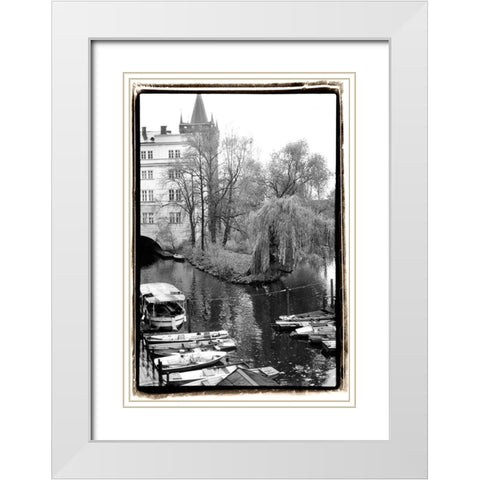 River Respite White Modern Wood Framed Art Print with Double Matting by DeNardo, Laura