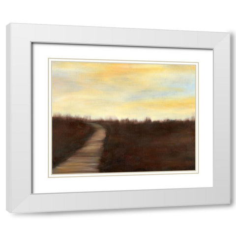 Sunrise Stroll II White Modern Wood Framed Art Print with Double Matting by Goldberger, Jennifer