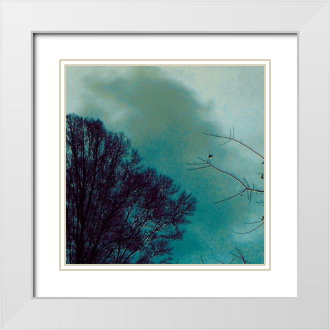 Nocturne II White Modern Wood Framed Art Print with Double Matting by Ludwig, Alicia