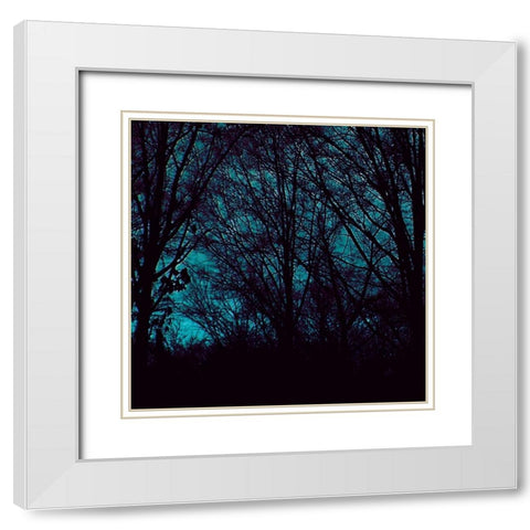 Nocturne III White Modern Wood Framed Art Print with Double Matting by Ludwig, Alicia
