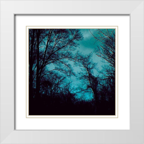 Nocturne IV White Modern Wood Framed Art Print with Double Matting by Ludwig, Alicia