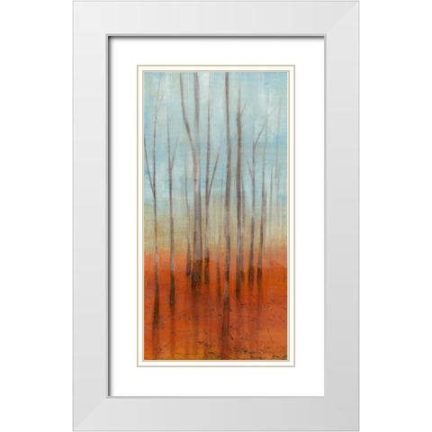 Birch Forest I White Modern Wood Framed Art Print with Double Matting by Goldberger, Jennifer