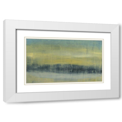 Abstracted Skyline II White Modern Wood Framed Art Print with Double Matting by Goldberger, Jennifer