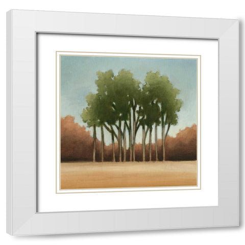 Stand of Trees I White Modern Wood Framed Art Print with Double Matting by Harper, Ethan