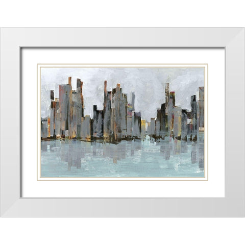 Second City I White Modern Wood Framed Art Print with Double Matting by Fagalde, Jarman