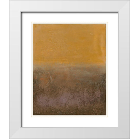 Gradient I White Modern Wood Framed Art Print with Double Matting by Goldberger, Jennifer