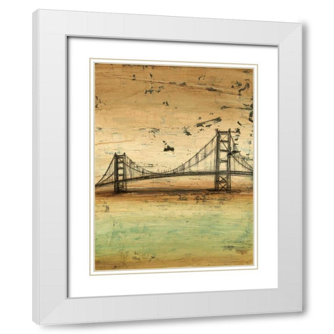 Traverse II White Modern Wood Framed Art Print with Double Matting by Harper, Ethan