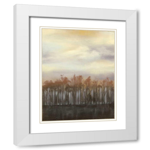 Dusk in Winter White Modern Wood Framed Art Print with Double Matting by Goldberger, Jennifer