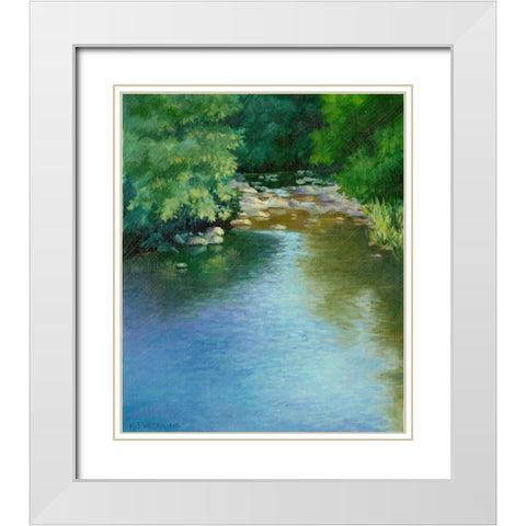 Reflections White Modern Wood Framed Art Print with Double Matting by Weber, Mary Jean
