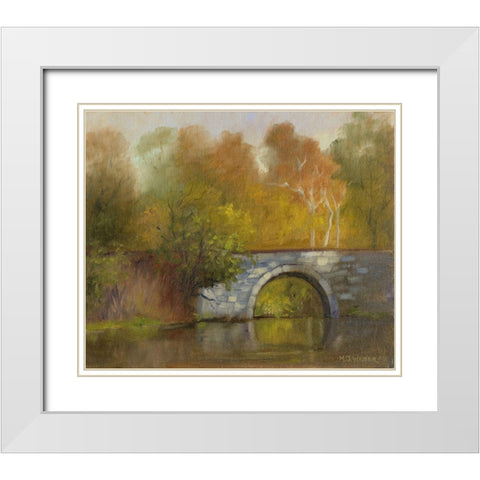 The Bridge White Modern Wood Framed Art Print with Double Matting by Weber, Mary Jean