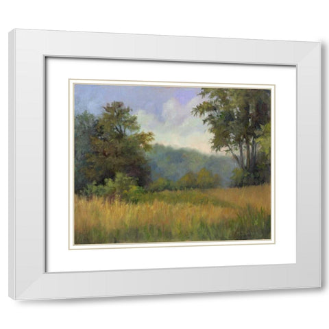 View from Grailville White Modern Wood Framed Art Print with Double Matting by Weber, Mary Jean