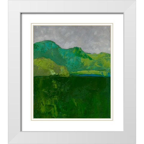 Blue Ridge I White Modern Wood Framed Art Print with Double Matting by Zarris, Chariklia