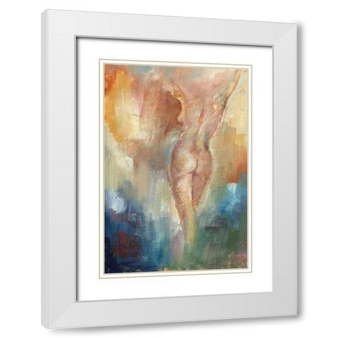 Amanda II White Modern Wood Framed Art Print with Double Matting by Harper, Ethan