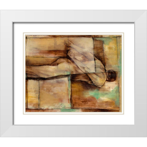 Abstract Proportions I White Modern Wood Framed Art Print with Double Matting by Goldberger, Jennifer