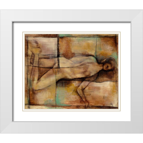 Abstract Proportions II White Modern Wood Framed Art Print with Double Matting by Goldberger, Jennifer