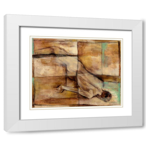 Abstract Proportions IV White Modern Wood Framed Art Print with Double Matting by Goldberger, Jennifer