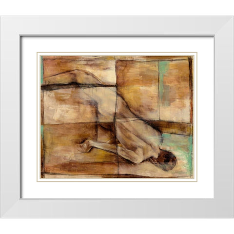 Abstract Proportions IV White Modern Wood Framed Art Print with Double Matting by Goldberger, Jennifer