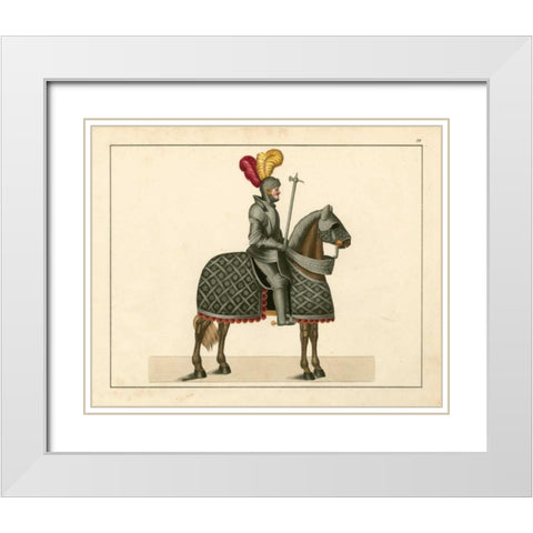Knights in Armour III White Modern Wood Framed Art Print with Double Matting by Kottenkamp