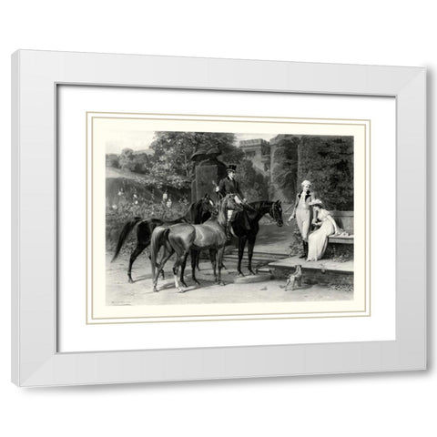 The Wedding Gift White Modern Wood Framed Art Print with Double Matting by Waller, S.E.