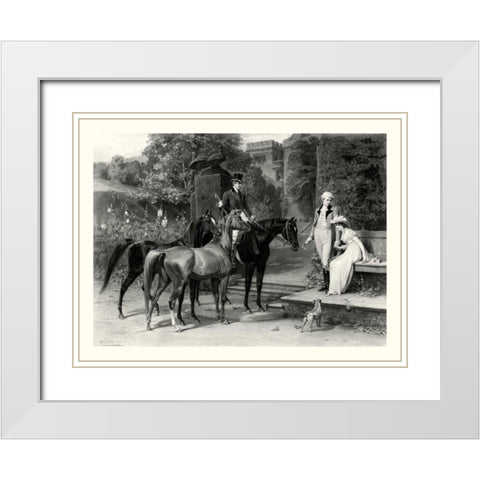 The Wedding Gift White Modern Wood Framed Art Print with Double Matting by Waller, S.E.