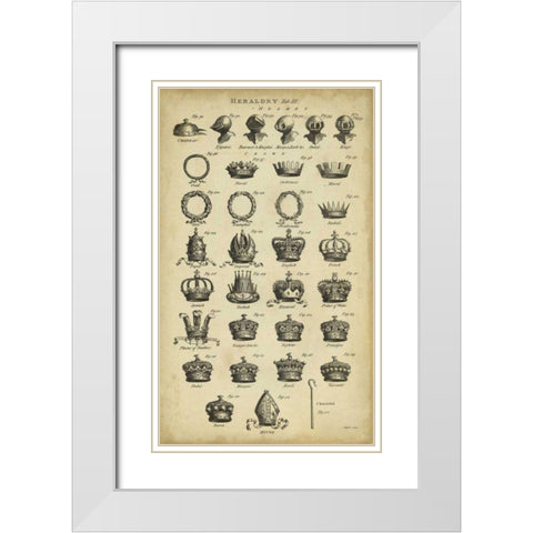 Encyclopediae IV White Modern Wood Framed Art Print with Double Matting by Chambers