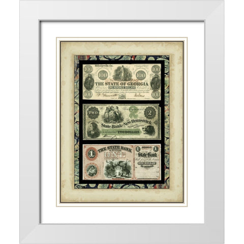 Money, Money, Money I White Modern Wood Framed Art Print with Double Matting by Unknown