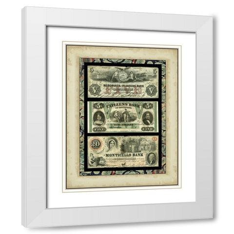 Money, Money, Money IV White Modern Wood Framed Art Print with Double Matting by Unknown