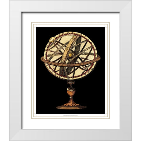 Sphere of the World I White Modern Wood Framed Art Print with Double Matting by Vision Studio