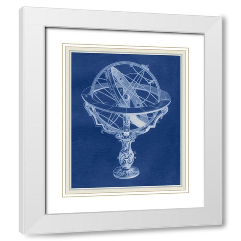 Armillary Sphere II White Modern Wood Framed Art Print with Double Matting by Vision Studio