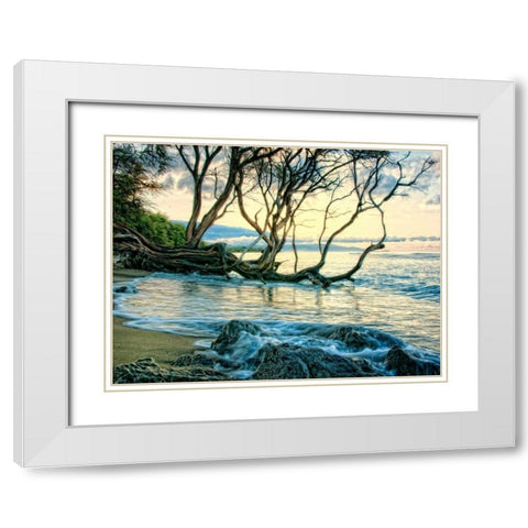 Reaching for the Sea II White Modern Wood Framed Art Print with Double Matting by Head, Danny