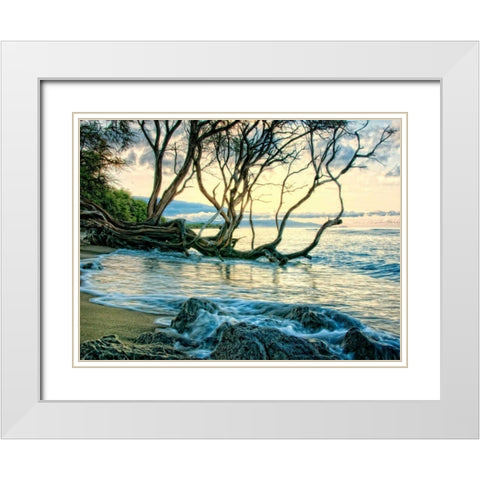 Reaching for the Sea II White Modern Wood Framed Art Print with Double Matting by Head, Danny