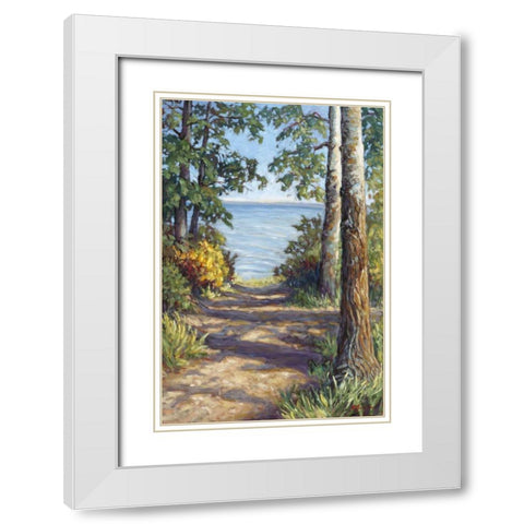 Quiet Temple White Modern Wood Framed Art Print with Double Matting by Pfannmuller, A. A.