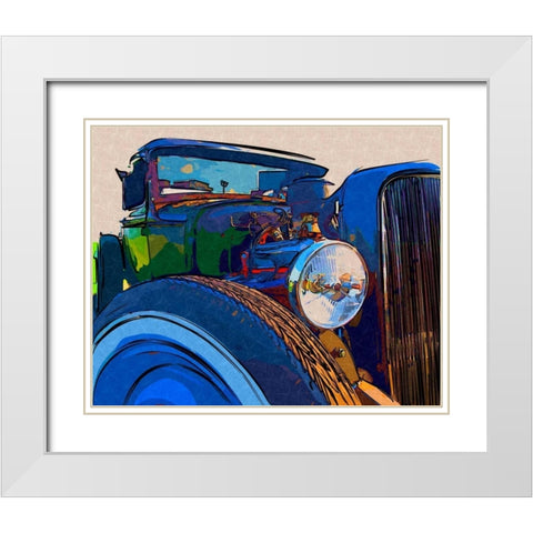 Classic Cruisin I White Modern Wood Framed Art Print with Double Matting by Head, Danny