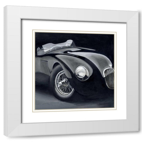 Black and Chrome I White Modern Wood Framed Art Print with Double Matting by Harper, Ethan